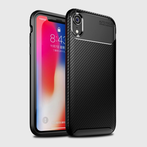 

Beetle Shape Carbon Fiber Texture Shockproof TPU Case for iPhone XR(Black)