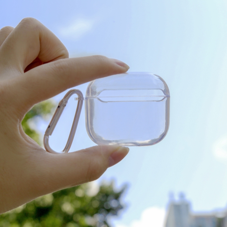 

Split Transparent PC Earphone Protective Case with Hook For AirPods 3