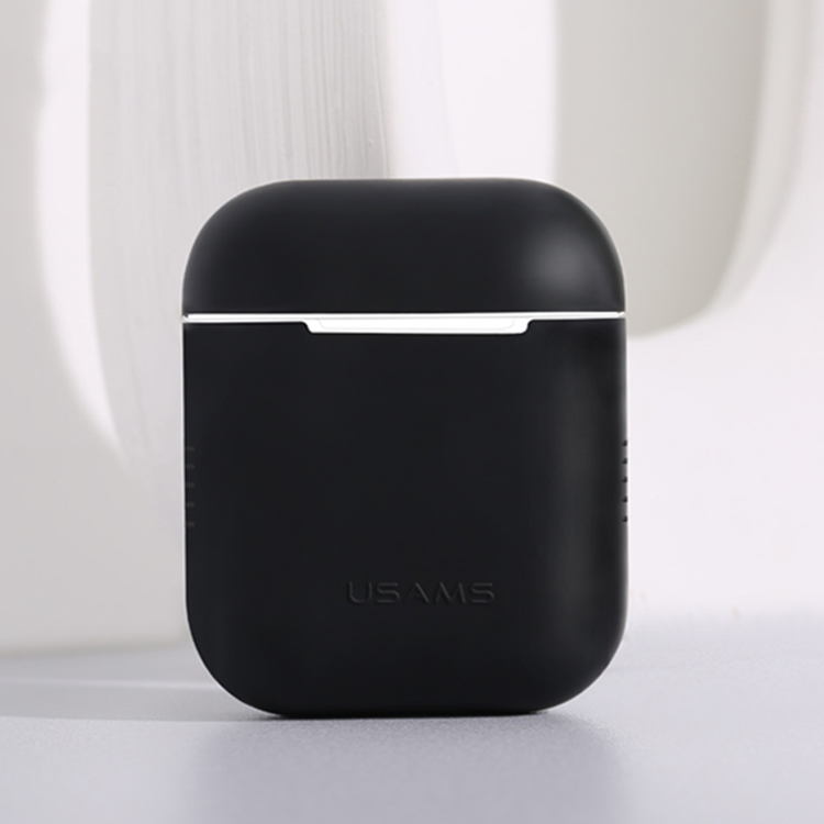 SUNSKY - USAMS US-BH503 Wireless Earphones Shockproof Ultra-thin Silicone  Protective Case for Apple AirPods 1 / 2(Black)