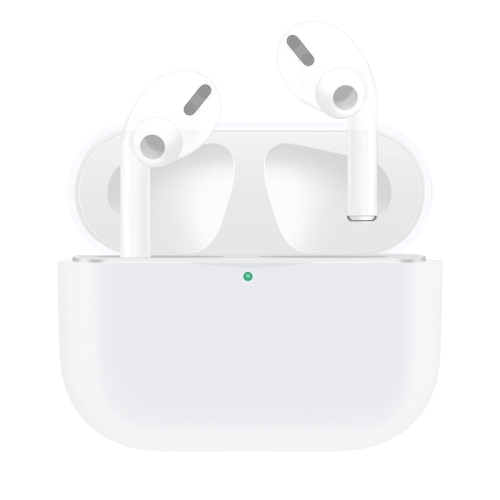 

For AirPods Pro Solid Color Silicone Earphone Protective Case(White)