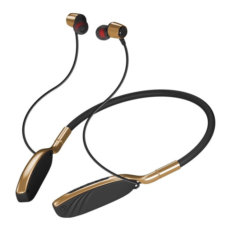 

D01 Bluetooth 5.0 Hanging Neck Sports Wireless In-ear Bluetooth Earphone (Gold)