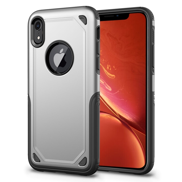 

Shockproof Rugged Armor Protective Case for iPhone XR(Silver)
