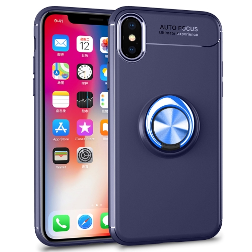 

Shockproof TPU Case for iPhone XS / X, with Holder (Blue)