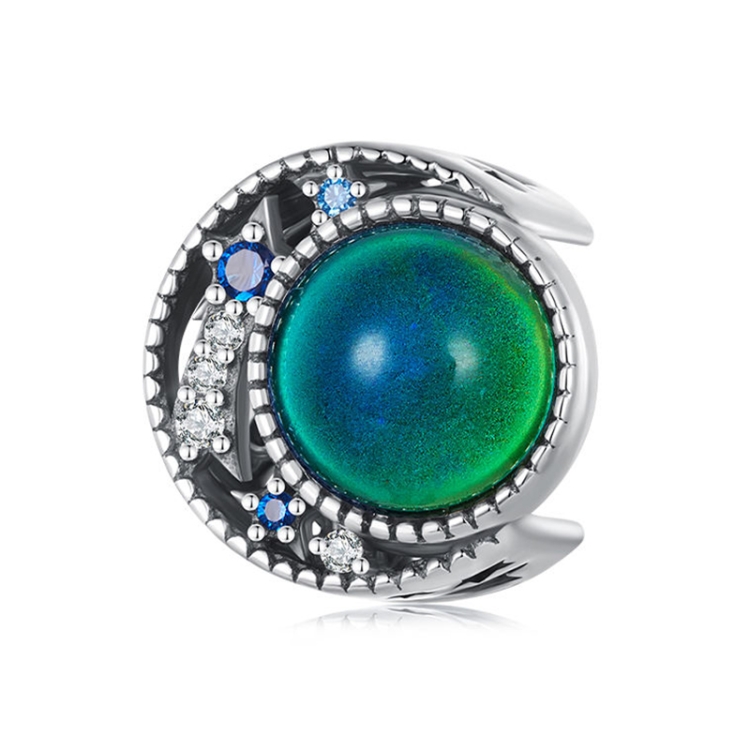 

SCC2558 Sterling Silver S925 Temperature Sensitive Discoloration Blue Moon Bead Bracelet Accessories