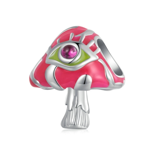 

SCC2532 Sterling Silver S925 Luminous Psychedelic Mushroom Pendant Accessories DIY Bracelet Beads