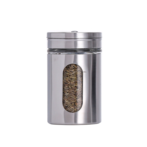 

Stainless Steel Glass Seasoning Jar Kitchen Supplies