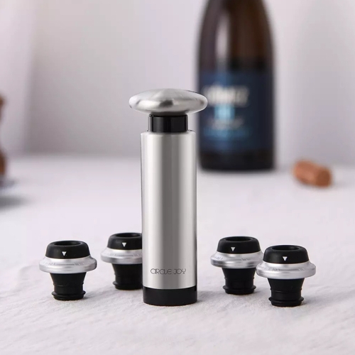 wine bottle stopper,vacuum pump wine pump YAOMAISI vacuum wine pump with 4 stoppers 