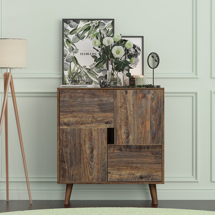 

[US Warehouse] Wooden Sideboard with Four Storage Spaces, Size: 29.92 x 31.1 x 15.75 inch