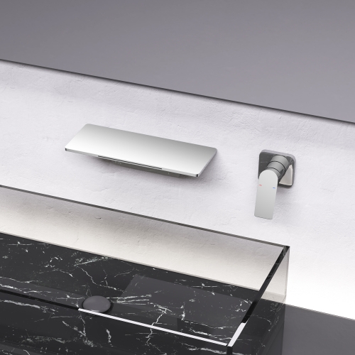 

[US Warehouse] Waterfall Bathroom Sink Faucet(Silver)