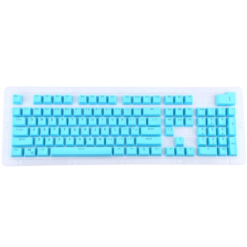 crystal blue pbt doubleshot backlit keycaps