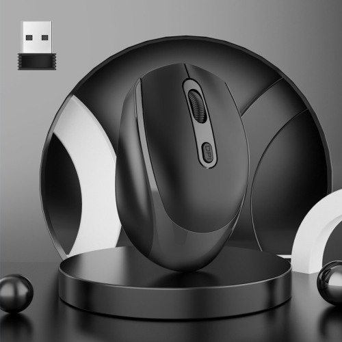 M107 4-buttons 1600 DPI 2.4GHz Wireless Mouse, Battery Version (Black)