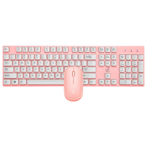 ZGB 8820 Candy Color Wireless Keyboard + Mouse Set (Pink)