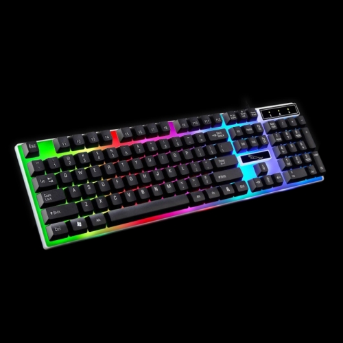 Color : White Wired Keyboard and Mouse Set G21 Suspension Lighting Mechanical Feel Game Backlight Mouse and Keyboard Set 
