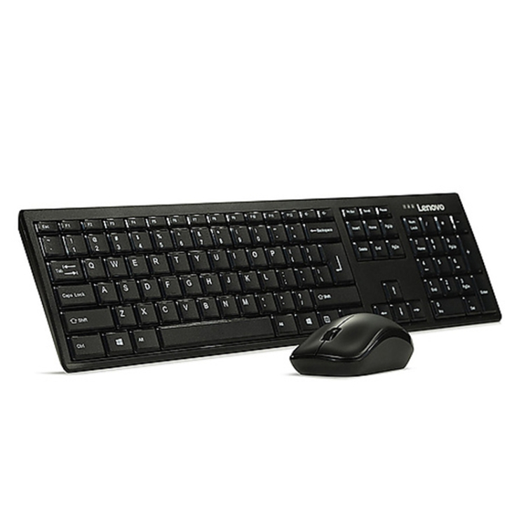 Juego de mouse con teclado inalámbrico simple Lenovo KN100 (negro)