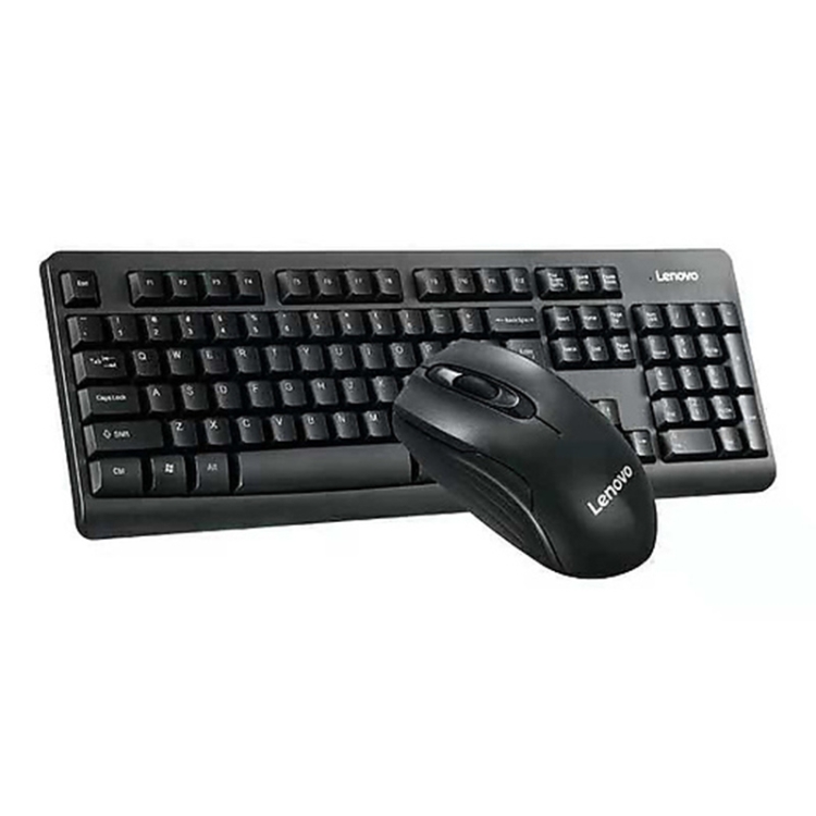 Juego de mouse con teclado inalámbrico simple Lenovo KN101 (negro)