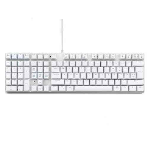 

SN-2305 Left-handed Tea Shaft Mechanical Wired Keyboard without Hand Rest, Fixed Switch (White)