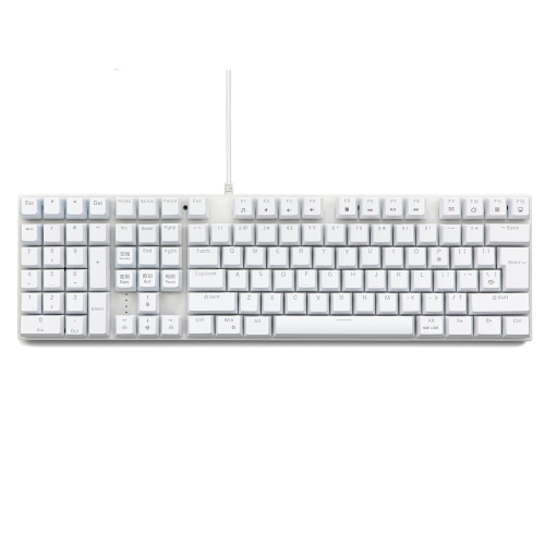 

SN-2305 Left-handed Black Shaft Mechanical Wired Keyboard without Hand Rest, Fixed Switch (White)