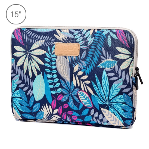 

Sleeve Case Colorful Leaves Zipper Briefcase Carrying Bag for Macbook, Samsung, Lenovo, Sony, DELL Alienware, CHUWI, ASUS, HP, 15.6 inch and Below Laptops(Blue)