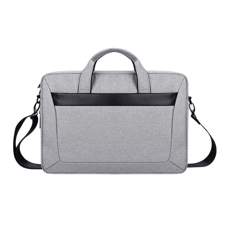 

DJ06 Oxford Cloth Waterproof Wear-resistant Portable Expandable Laptop Bag for 14.1 inch Laptops, with Detachable Shoulder Strap(Grey)