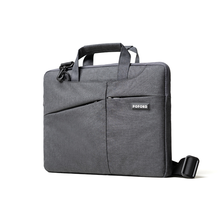 SUNSKY - POFOKO A520 Series Bolso multifuncional para computadora portátil  de 13,3 pulgadas con cinturón para maleta con ruedas (negro)