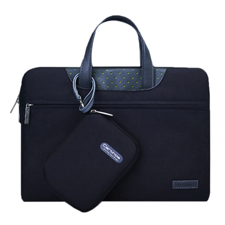 

15.6 inch Cartinoe Business Series Exquisite Zipper Portable Handheld Laptop Bag with Independent Power Package for MacBook, Lenovo and other Laptops, Internal Size:36.5x24.0x3.0cm(Black)