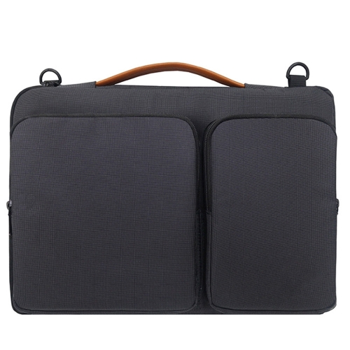 

Nylon Waterproof Laptop Handbag Bag for 15-15.6 inch Laptops with Trunk Trolley Strap (Black)