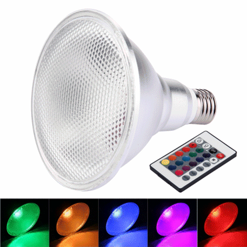 หลอดไฟ LED E27 20W PAR38 RGB LED