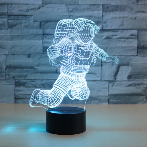 Lámpara de mesa de luz LED colorida de visión 3D con forma de