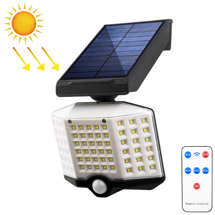 66 LEDs โคมไฟบ้าน Courtyard กันน้ำหมุนได้ Solar Body Induction Wall ...