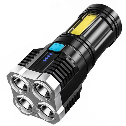 S03 4 x SMD 3030 + Cob Luz forte USB recarregável lanterna LED