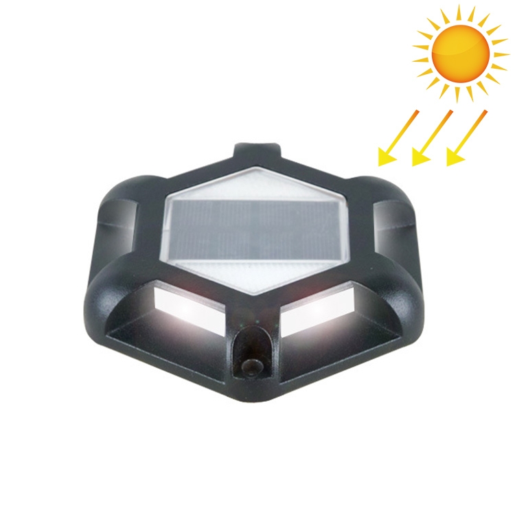 

6 LEDs Outdoor Waterproof Aluminum Alloy High Compression Solar Buried Light Road Lighting Lamp, Color Temperature: 6000K (Black White Light)