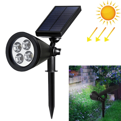 

4 LEDs Solar Powered Lawn Spotlight IP65 Waterproof Outdoor Garden Landscape Lamp(White Light)