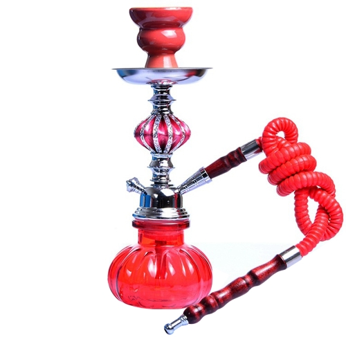 

Single Tube Glass Hookah (Red)