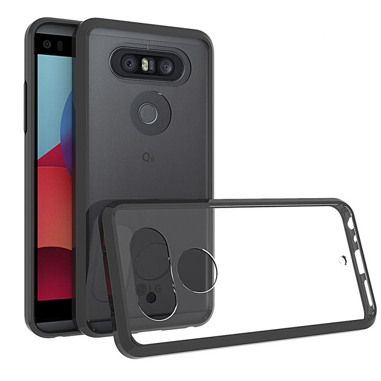 Scratchproof TPU Acrylic Protective Case for LG Q8 (Black)