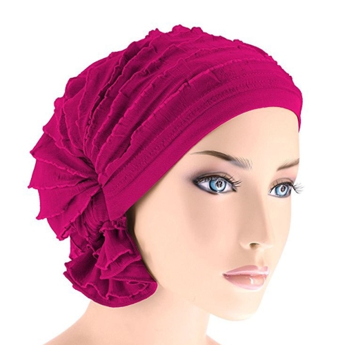 turban cap with rose