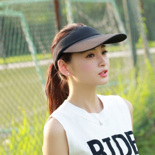 

2 PCS Lightweight and Comfortable Visor Cap for Women in Outdoor Golf Tennis Running Jogging Adjustable Strap (Black)