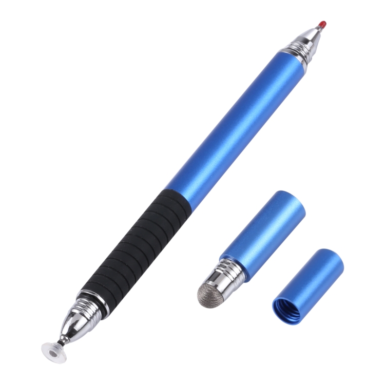 

3 in 1 Universal Silicone Disc Nib Stylus Pen with Mobile Phone Writing Pen & Common Writing Pen Function (Blue)
