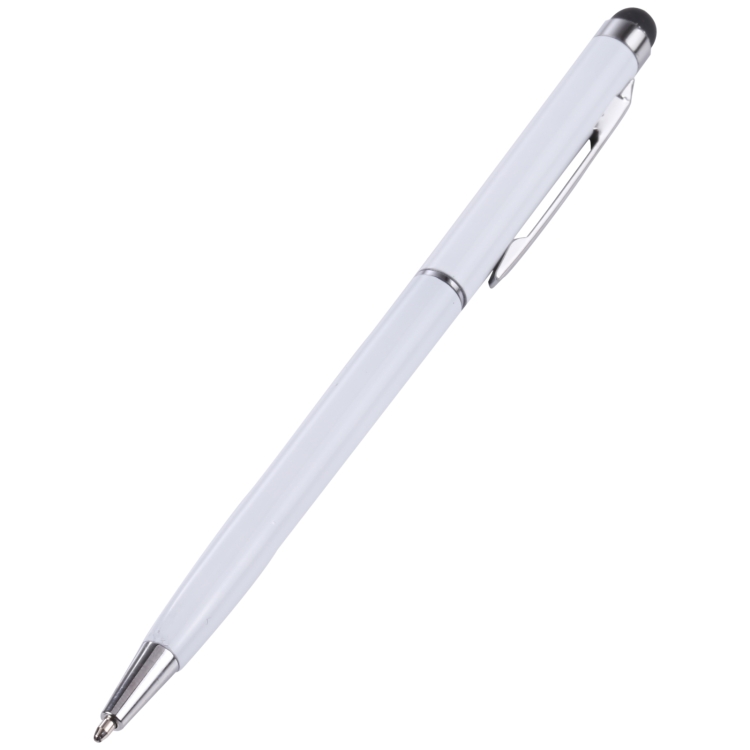 

2 in 1 Universal Mobile Phone Writing Pen with Common Writing Pen Function (White)