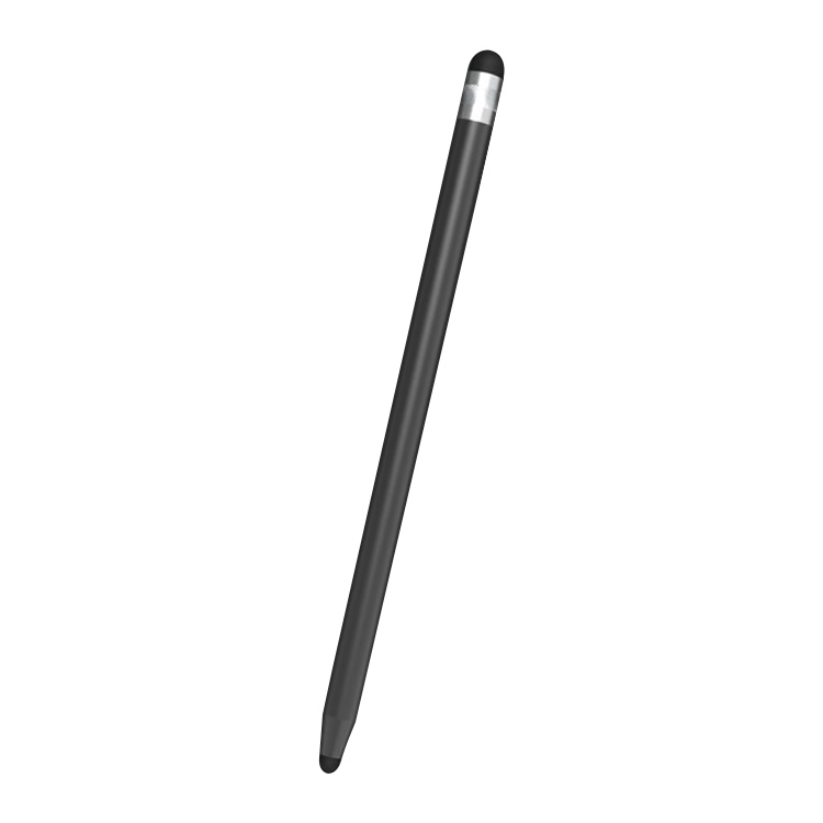 

Universal Two-end Rubber Nibs Capacitive Stylus Pen with Magnetic Cap (Black)