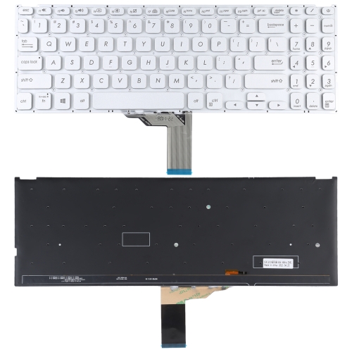 

For Asus Vivobook X512 X512D X512DA X512F X512FA X512U US Version Keyboard with Backlight (Silver)