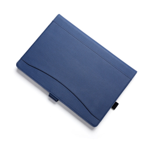 

For Microsoft Surface Pro 7 / 7+ Twill Texture Magnetic Horizontal Flip PU Leather Case with Pen Slot & Holder (Blue)