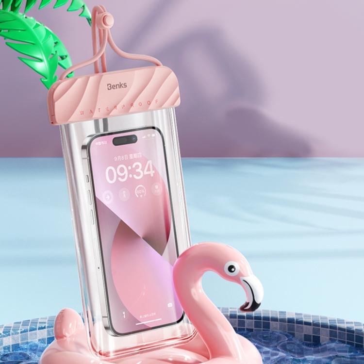 

Benks FS03 Transparent IPX8 Waterproof Swimming Cell Phone Bag(Pink)