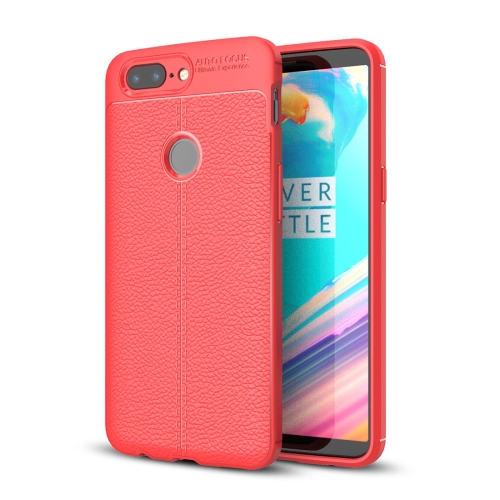 

For OnePlus 5T Litchi Texture Soft TPU Protective Back Cover Case (Red)