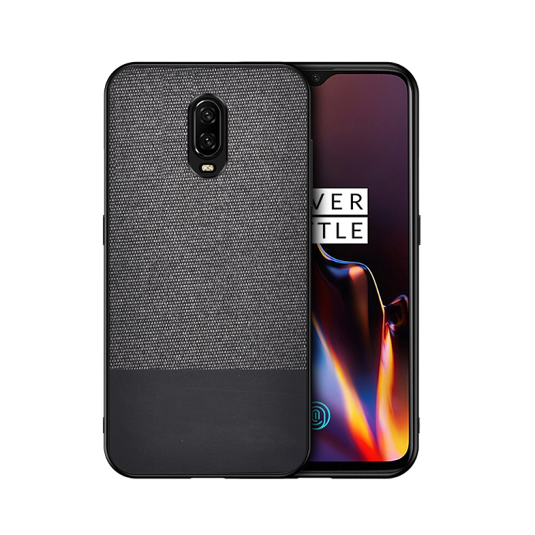 

Shockproof Splicing PU + Cloth Protective Case for OnePlus 7 (Black)