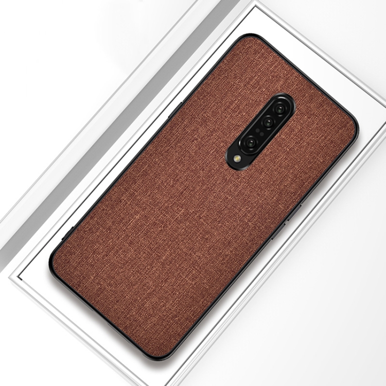 

Shockproof Cloth Texture PC+ TPU Protective Case for OnePlus 7(Brown)