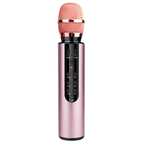 

K3 Bluetooth 5.0 Karaoke Live Stereo Sound Wireless Bluetooth Condenser Microphone (Pink)