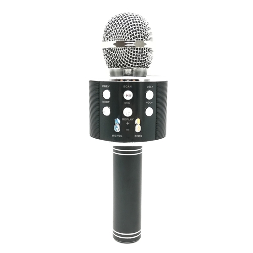 

WS-858 Metal High Sound Quality Handheld KTV Karaoke Recording Bluetooth Wireless Microphone, for Notebook, PC, Speaker, Headphone, iPad, iPhone, Galaxy, Huawei, Xiaomi, LG, HTC and Other Smart Phones(Black)
