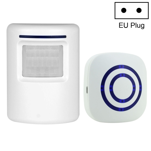 

FY-0256 2 in 1 PIR Infrared Sensors (Transmitter + Receiver) Wireless Doorbell Alarm Detector for Home / Office / Shop / Factory, EU Plug