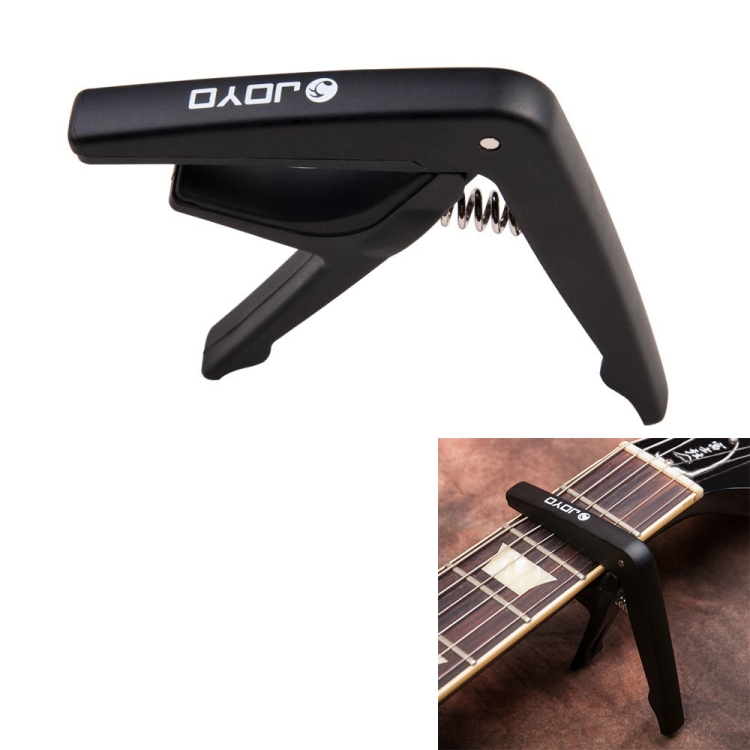 JOYO JCP-01 Cejilla para guitarra, plástico, acero, ligero, ukelele, cejilla  (negro)