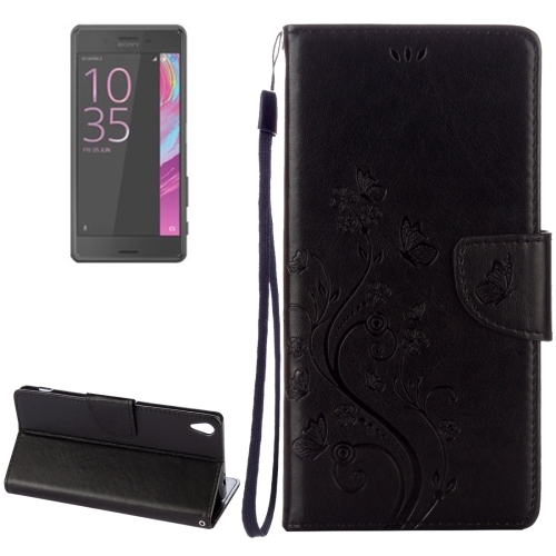 

For Sony Xperia XA Ultra Flowers Embossing Horizontal Flip Leather Case with Holder & Card Slots & Wallet & Lanyard(Black)